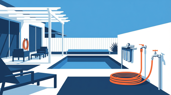 Modern Australian home pool set up