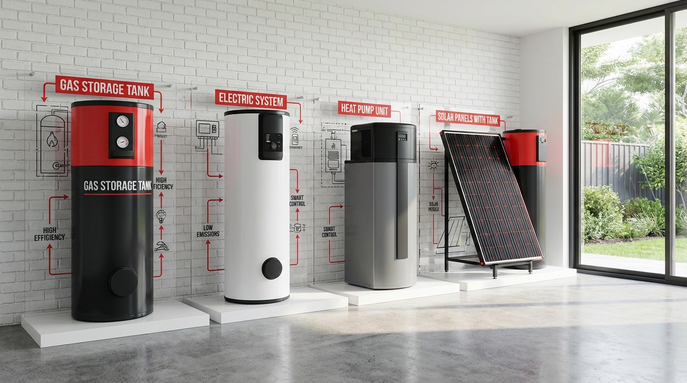 hot water system Sydney comparison gas electric heat pump solar buying guide