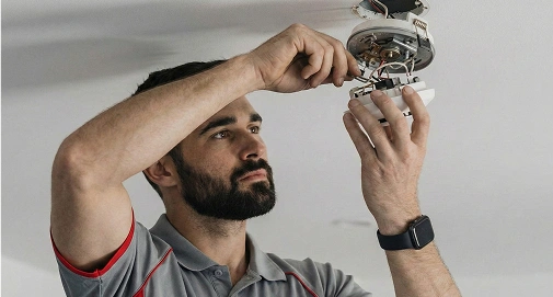 Experienced Sydney electrician installing kitchen appliances safely and in compliance with Australian electrical standards